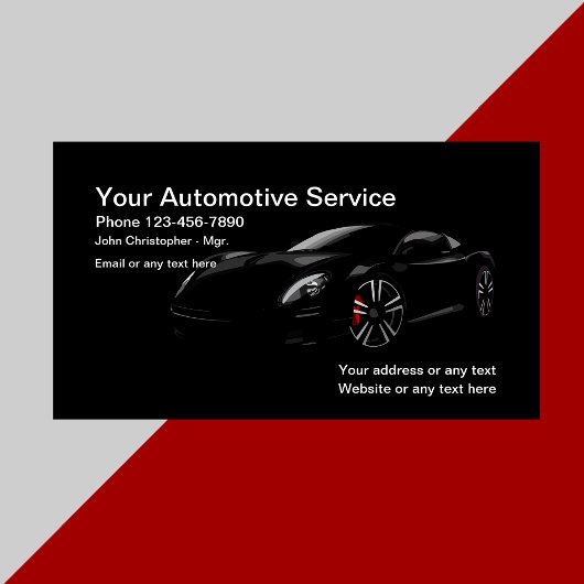 Sleek Modern Cool Automotive Visitenkarte