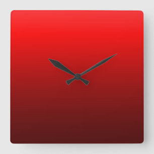Sleek Modern Crimson Red Wall Clocks Quadratische Wanduhr