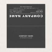 Sleek Modern - Grau & Weiß - Doppel Loyalität Visitenkarten (Außenseite Aufgefaltet)