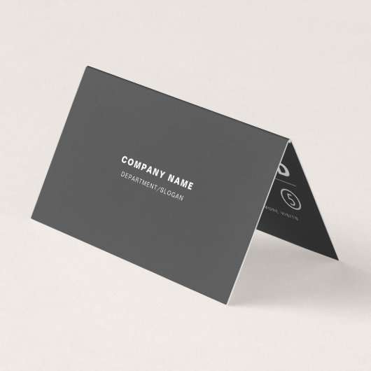 Sleek Modern - Grau & Weiß - Doppel Loyalität Visitenkarten (Vorderseite)