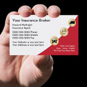 Sleek Modern Insurance Broker Business Cards Visitenkarte