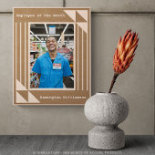 Sleek Modern Laser Graved Mitarbeiter des Monats Geätzte Rahmen