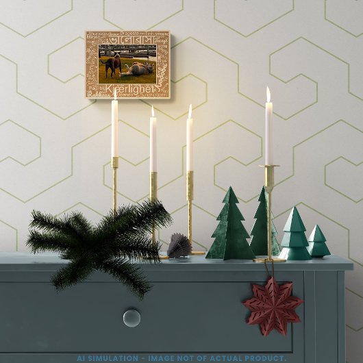 Sleek Modern Laser Gravur "LIEBE" in 50 Sprachen Geätzte Rahmen