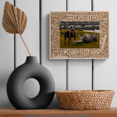 Sleek Modern Laser Gravur "LIEBE" in 50 Sprachen Geätzte Rahmen