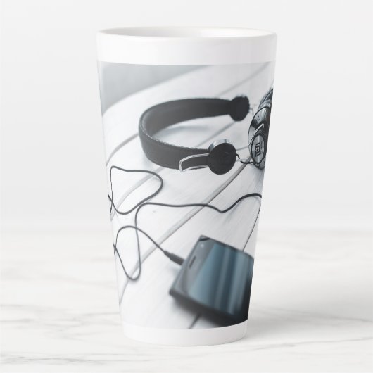 Sleek Modern Latte Tasse (Vorderseite)
