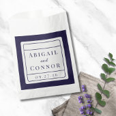 Sleek Modern Lines Navy & Grau Geschenktütchen