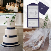 Sleek Modern Lines Navy & Grau Geschenktütchen