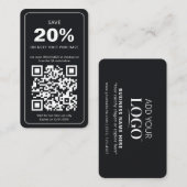 Sleek Modern Minimal Black Loyalty Discount Coupon (Vorne/Hinten)