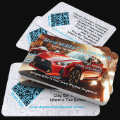 Sleek Modern Mobile Auto Car im Detail QR-URL Visitenkarte