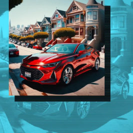 Sleek Modern Mobile Auto Car im Detail QR-URL Visitenkarte