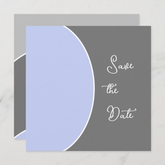 Sleek Modern Save the Date (Vorne/Hinten)