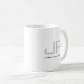 Sleek Modern Simple Template Custom Name Monogram Kaffeetasse (VorderseiteRechts)