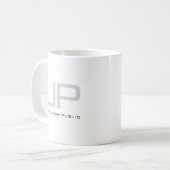 Sleek Modern Simple Template Custom Name Monogram Kaffeetasse (Vorderseite Links)