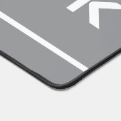 Sleek Modern White TEAMWORK Stripes On Light Gray Schreibtischunterlage (Ecke)