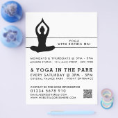 Sleek Modern Yoga Class Advertising Flyer (Einzeln)