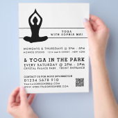 Sleek Modern Yoga Class Advertising Flyer (Hand)
