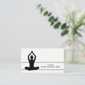 Sleek Modern Yoga Instructor Visitenkarte (Stehend Vorderseite)