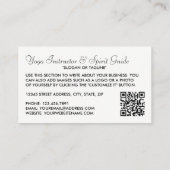 Sleek Modern Yoga Instructor Visitenkarte (Rückseite)