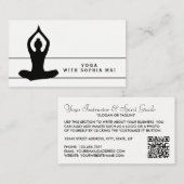 Sleek Modern Yoga Instructor Visitenkarte (Vorne/Hinten)