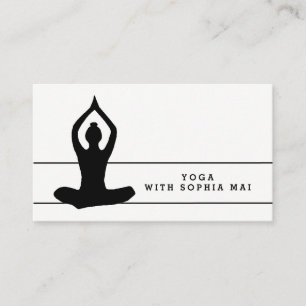 Sleek Modern Yoga Instructor Visitenkarte
