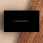 Sleek Moderne Schwarz und Grau hohe Qualität Visitenkarte