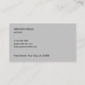 Sleek Moderne Schwarz und Grau hohe Qualität Visitenkarte (Rückseite)