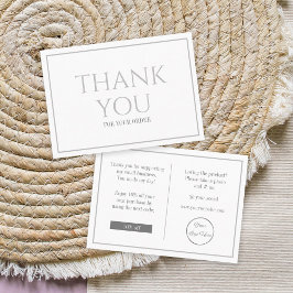 Sleek modernen, weißen Logo Corporate bedanken sic Visitenkarte