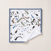 Sleek Modernes Abstraktes HandtuchSet Badhandtuch Set (Waschlappen)