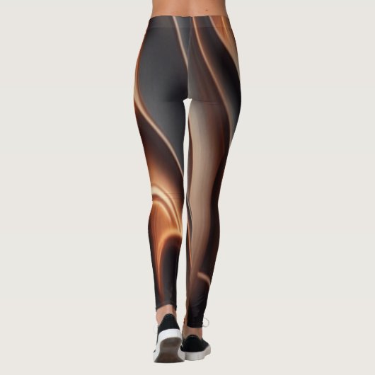 Sleek Molten Copper Print Leggings (Rückseite)