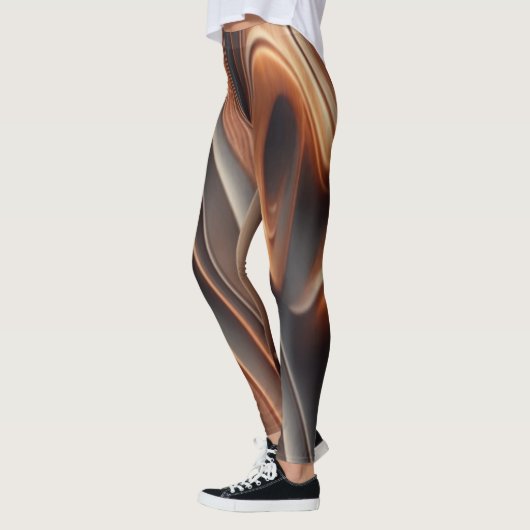 Sleek Molten Copper Print Leggings (Links)