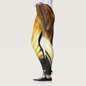 Sleek Molten Gold Print Leggings (Links)