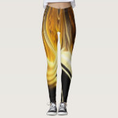 Sleek Molten Gold Print Leggings (Vorderseite)