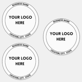 Sleek Monochrome Custom Logo Labels Etiketten