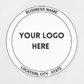 Sleek Monochrome Custom Logo Labels Etiketten (Design 2)