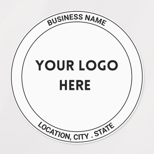 Sleek Monochrome Custom Logo Labels Etiketten (Design 2)