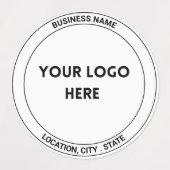 Sleek Monochrome Custom Logo Labels Etiketten (Design 1)