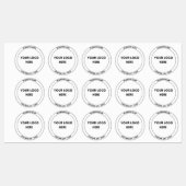 Sleek Monochrome Custom Logo Labels Etiketten (Blatt)