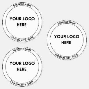 Sleek monochrome Logo-Labels Etiketten