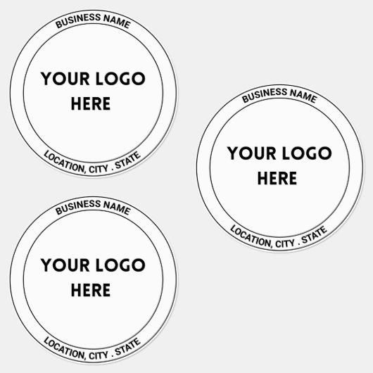 Sleek monochrome Logo-Labels Etiketten (Gruppe)