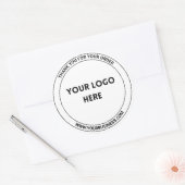 Sleek monochrome Logo-Labels Runder Aufkleber (Umschlag)