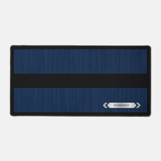Sleek Navy Blue Executive Tech Desk Mat Schreibtischunterlage (Vorderseite)