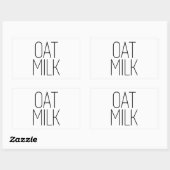 Sleek Oat Milk Rechteckiger Aufkleber (Blatt)