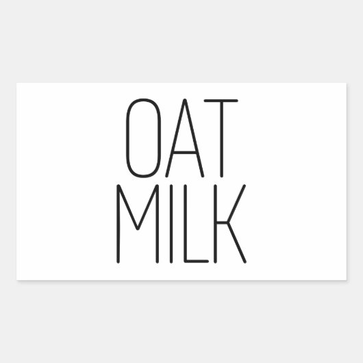 Sleek Oat Milk Rechteckiger Aufkleber (Vorderseite)