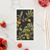 Sleek Olive Branch Paper Napkin Serviette (Beispiel)
