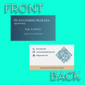 Sleek Outstanding Results Hypnotherapy QR Code URL Visitenkarte