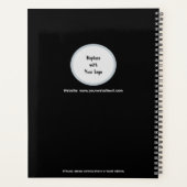 Sleek Personalisiert Black Appointing Book Planer (Rückseite)