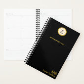 Sleek Personalisiert Black Gold Terminkalender Planer (Anzeige)