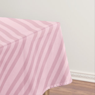 Sleek Pink Diagonal Striped Tischdecke