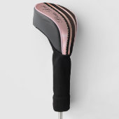 Sleek Pink Striped Boss Lady Golf Headcover (angewinkelt)