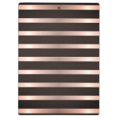 Sleek Pink Striped Boss Lady Klemmbrett (Rückseite)